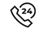 24 hour call icon